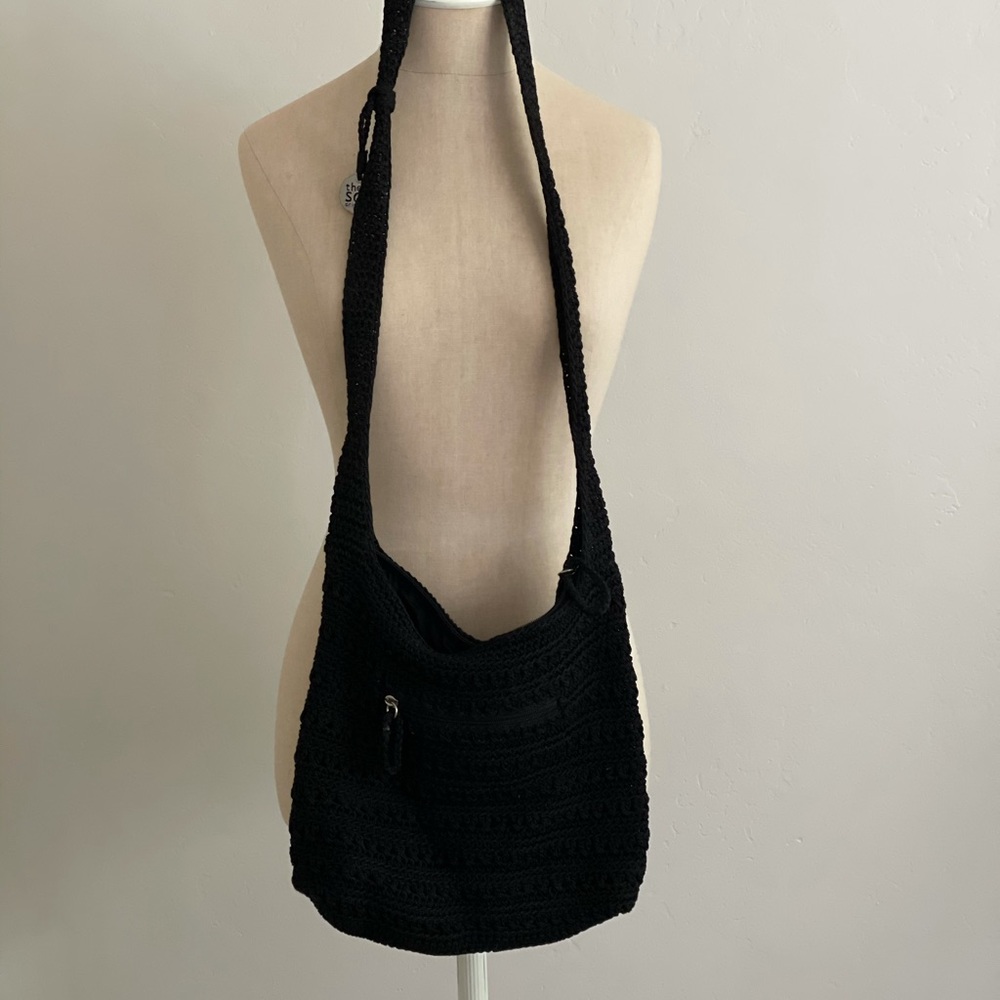 The Sak black woven shoulder bag